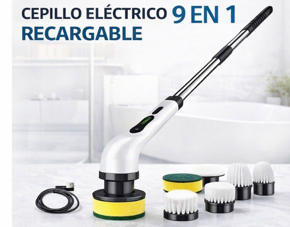 Cepillo Eléctrico de Limpieza 9 en 1